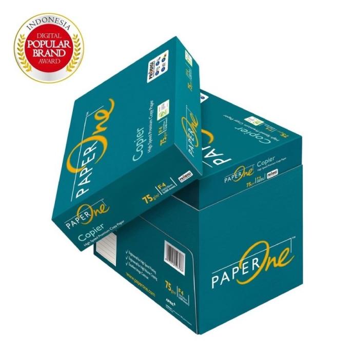 

Kertas HVS F4 75 gram PaperOne / Box isi 5 Rim KERTAS FOLIO