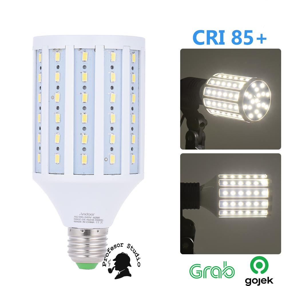 Corn Video LED Lamp Andoer Photo Studio Photography/Video 5500K 40W 90 Beads E27 Socket | CRI 85+