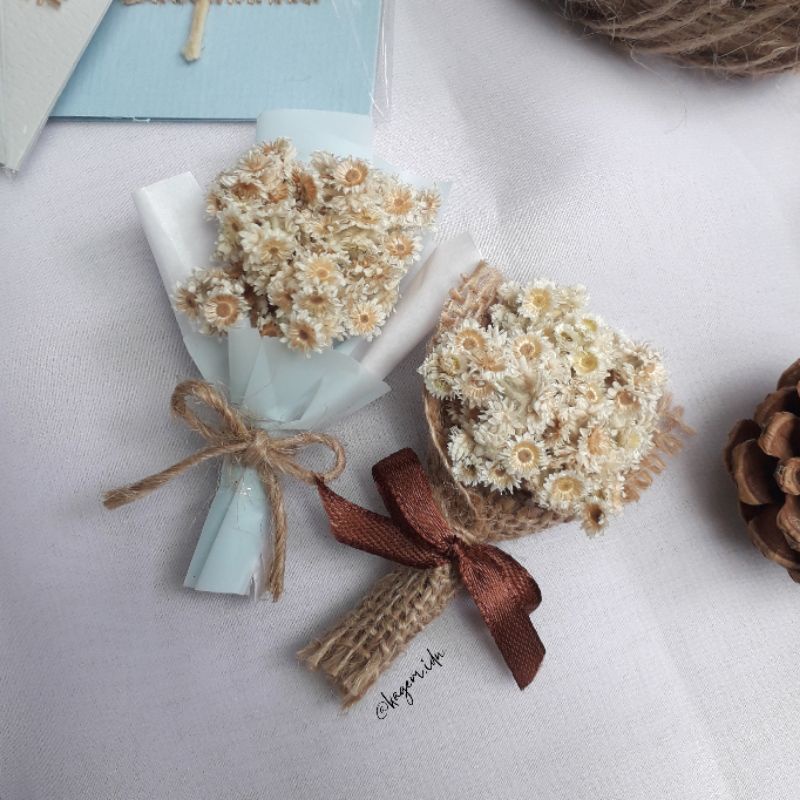 Bucket Bunga Rustic Mini / Bucket Bunga Edelweis Mini / Bucket Edelweis Mini / Bucket Bunga Mini / B