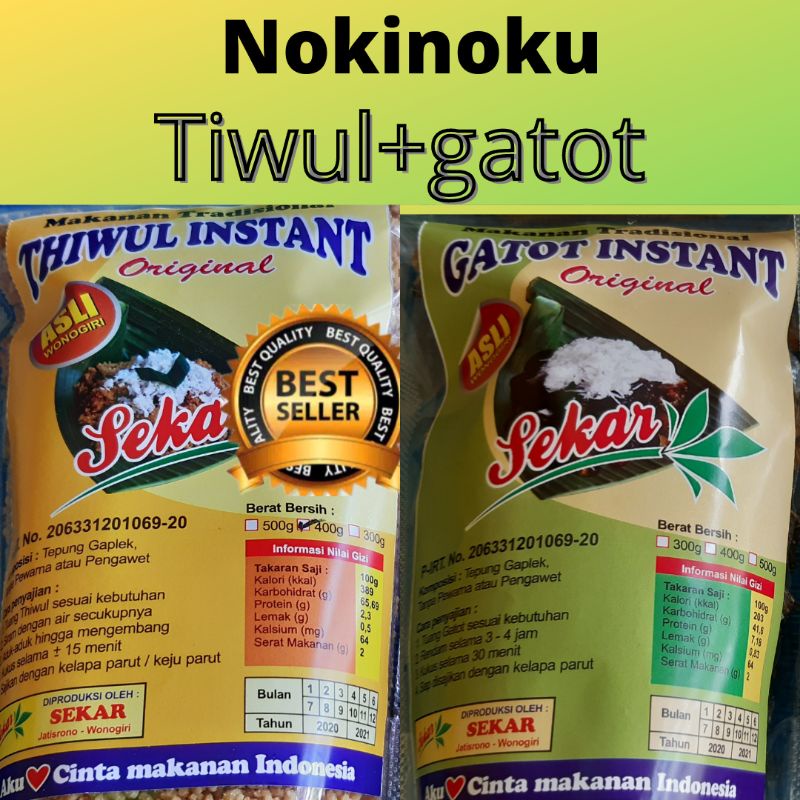 tiwul+gatot instan wonogiri// nokinoku