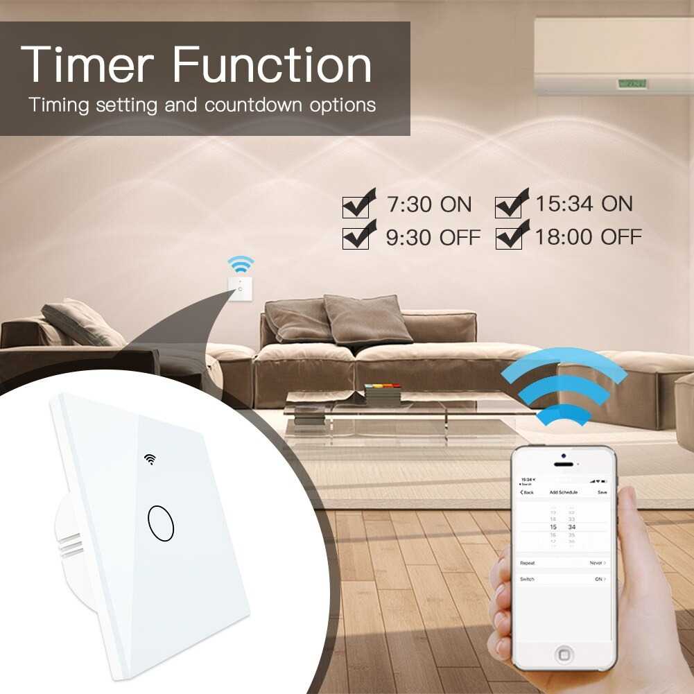 TD - SKT Tuya Saklar Lampu Wireless WIFI RF 433 Mhz Smart Home - WHK05