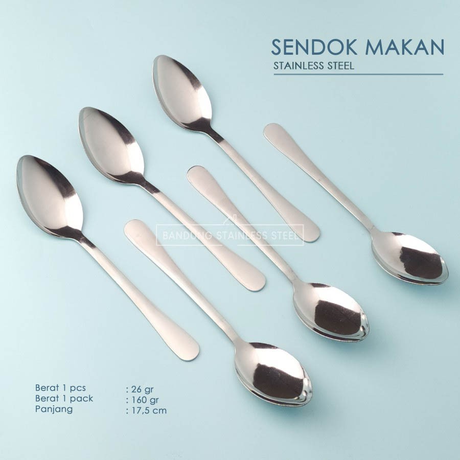 Sendok Garpu Makan Stainless, alat makan set murah 6pcs/pack