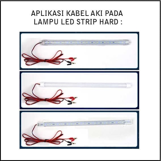 kabel Capit Buaya @1.5m Alligator Clip Cable Accu Jepitan Klip Jepit Aki Sepasang Merah - Hitam