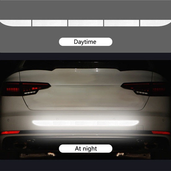 

KKS LARATH Nano Car Reflective Sticker Warning Strip Tape Traceless Protective Trunk Exterior - 118