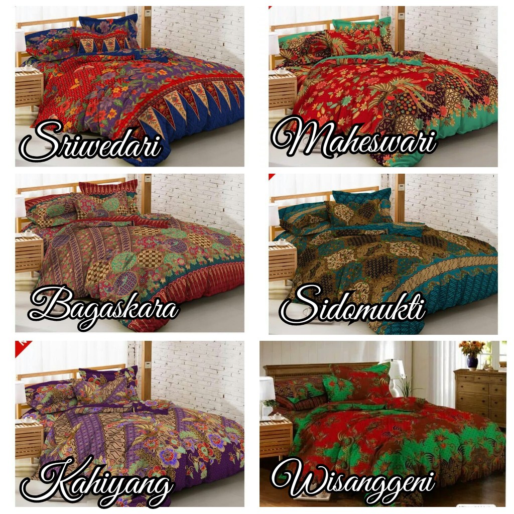 RC CARMINA Sprei Batik King Size 180x200 Terbaru Motif Kamandaka Cemani Songgoriti Harga Termurah