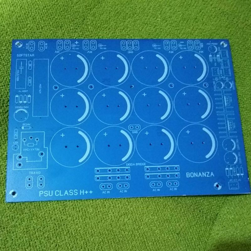 Pcb psu 12 elko class H bahan pcb fiber