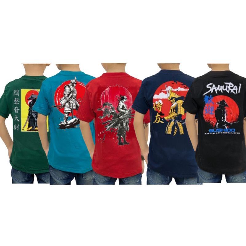 Kaos Anak junior Samurai Jepang / baju anak tanggung murah