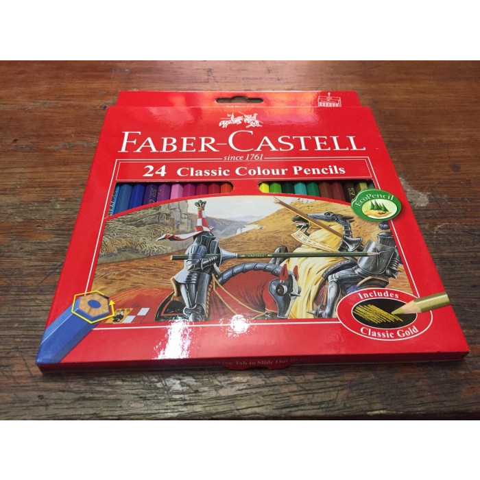 

WARNAPENSIL- PENSIL WARNA FABER-CASTELL CLASSIC 24 WARNA -PENSIL WARNA