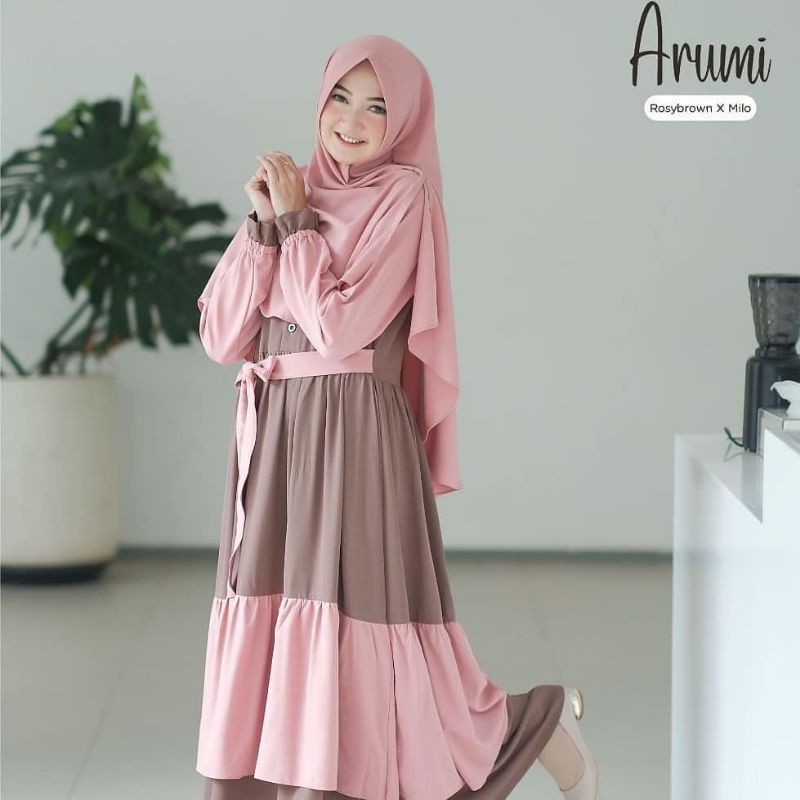 Baju Gamis Muslim Syari  Terbaru 2021 Model Baju Pesta Wanita kondangan Kekinian gaun remaja