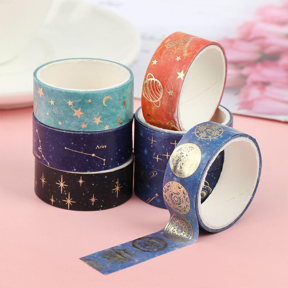 Nanas 12Rolls /Set Washi Tape DIY Diary Perekat Foil Emas Stiker Hias