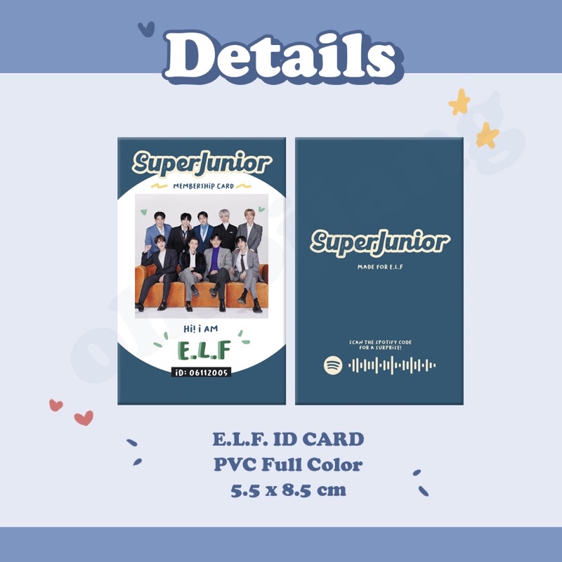 SUPER JUNIOR ID CARD PHOTOCARD HOLDER BANTEX LANDYARD SET PREMIUM SUJU ELF