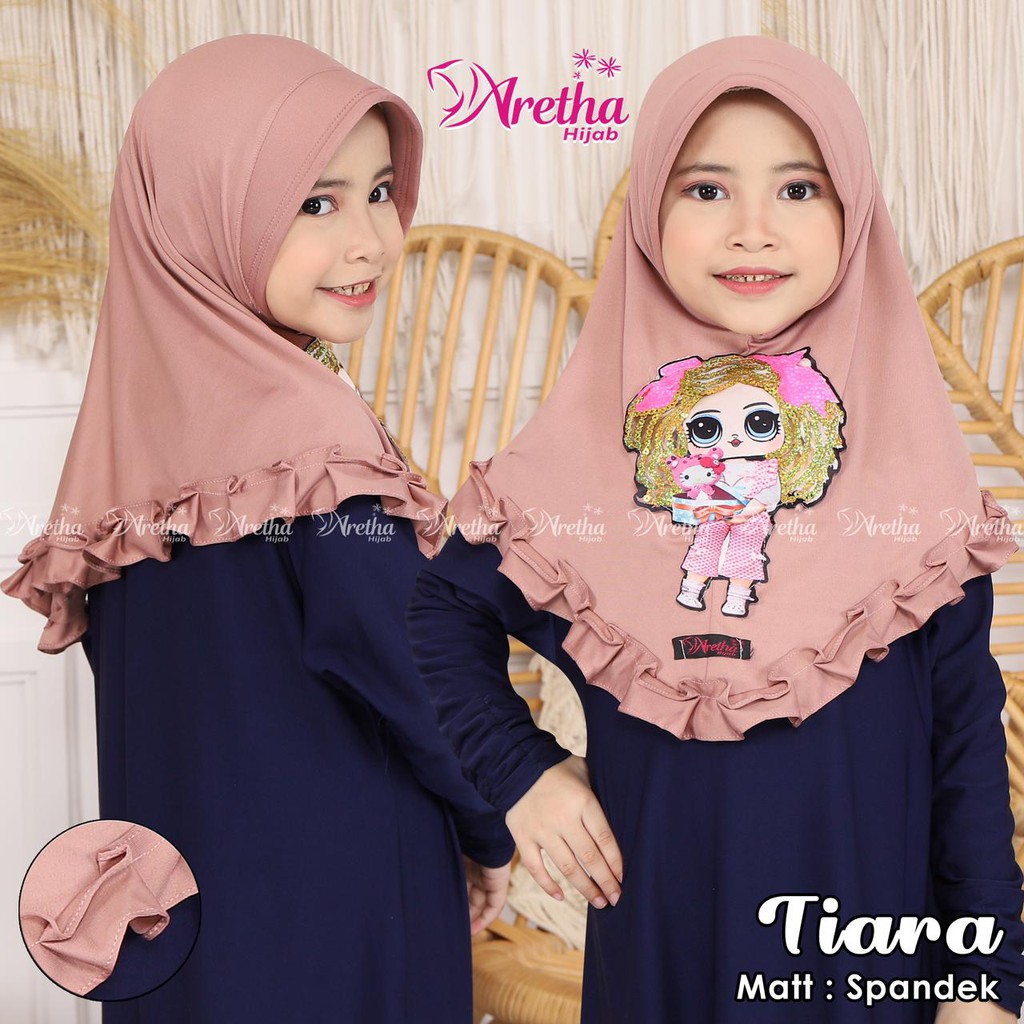 HIJAB INSTANT ANAK TIARA LOL LED ORI ARETHA