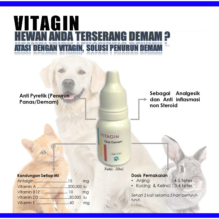 VITAGIN-OBAT PANAS-DEMAM KUCING-ANJING-KELINCI