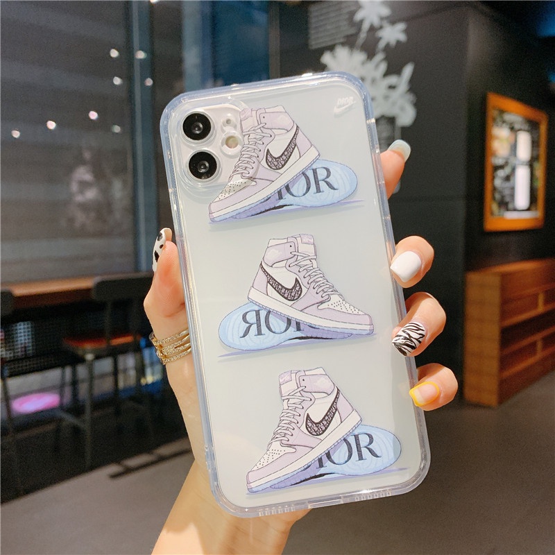 Soft Case Pelindung Desain Sneakers AJ Untuk Apple X Ipnone 12 Pro Max 7XR 11