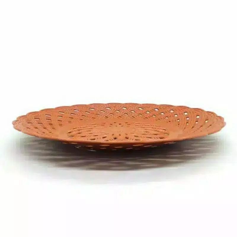 Piring rotan plastik alas makan serbaguna