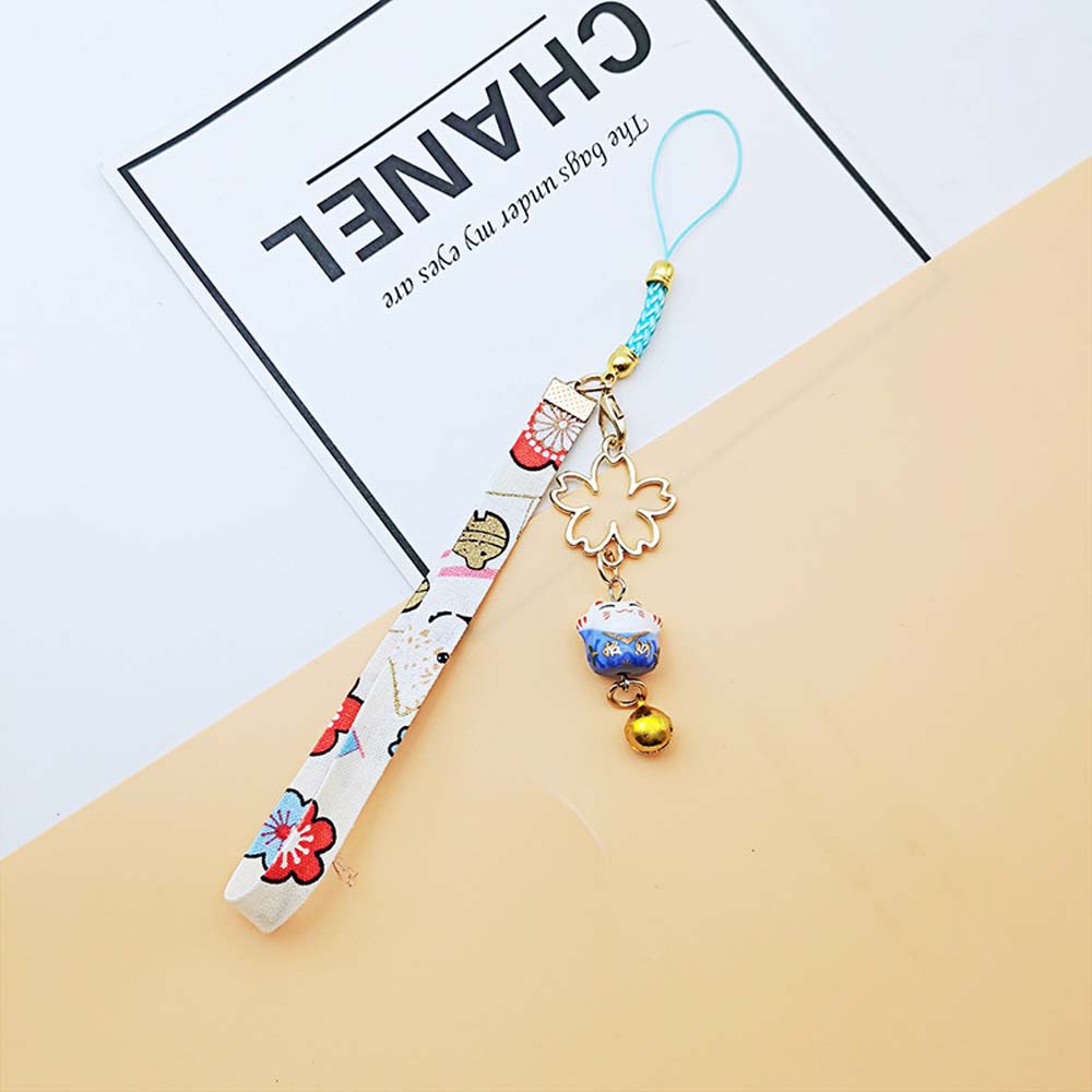 QUINTON Cute Mobile Phone Strap Gift for Women Mobile Phone Accessories Mobile Phone Lanyard Anti-Lost For Mobile Phone Case Cat Hanging Cord Hang Rope Bell Cell Phone Lanyard/Multicolor