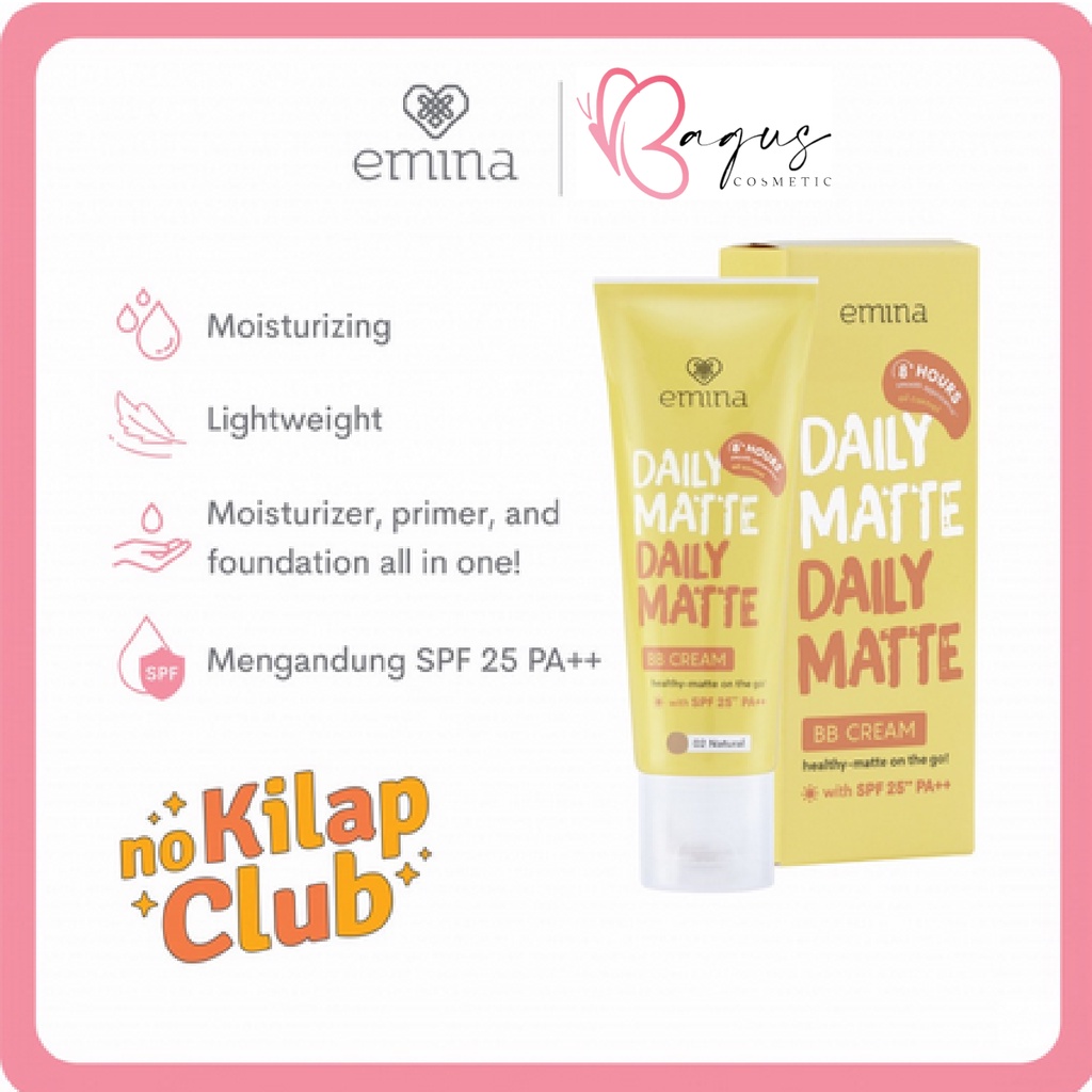 ⭐BAGUS⭐ EMINA Daily Matte Compact Powder | BB Cream Matte | Loose Powder