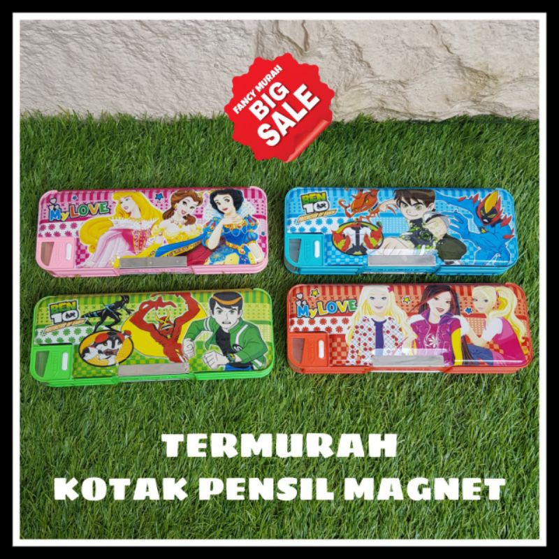 

(SALE) KOTAK PENSIL MAGNIT KARAKTER TERMURAH BEN 10 / PRINCESS / BARBIE