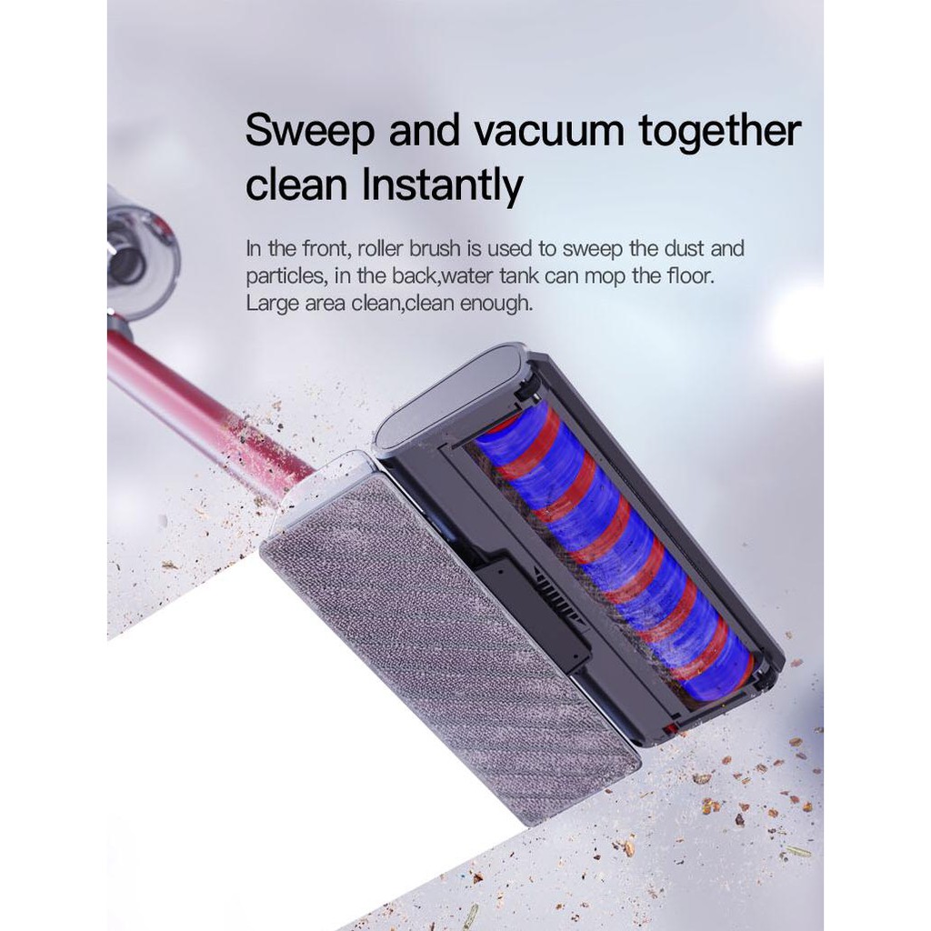 KURUMI KV-06 Cordless Stick Vacuum Cleaner with Bed &amp; Mop Brush