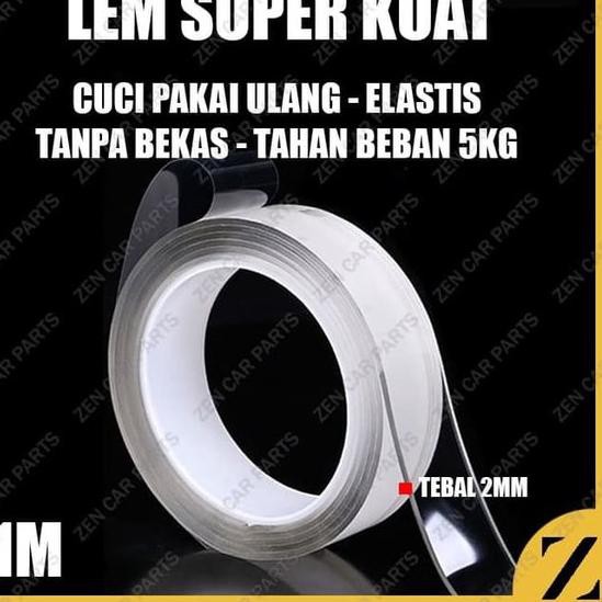 

Dilanjut-- Nano Tape PANJANG 1 Meter 1 M LEBAR 30 mm 3 cm TEBAL 2 mm Ivy Grip Double Tape Super Kuat