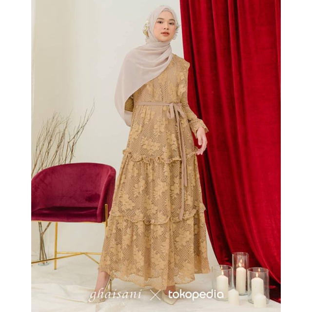 GHAISANI | GAMALEEA - Rayya Dress - Mocca - Size XL