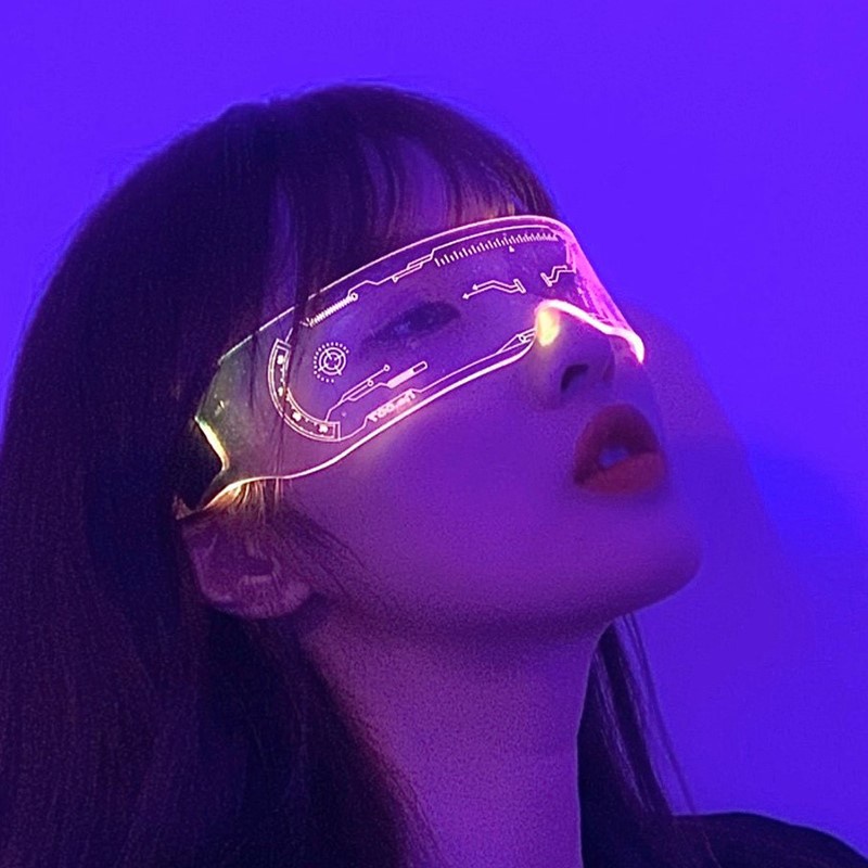 LED Colorful Luminous Glasses Punk Pundi Fashion