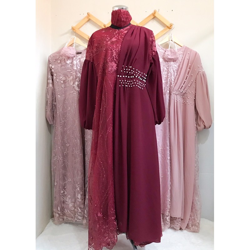 GAMIS TILE DAN GAMIS BRUKAT/ KAFTAN/GAMIS PESTA/DRESS PESTA