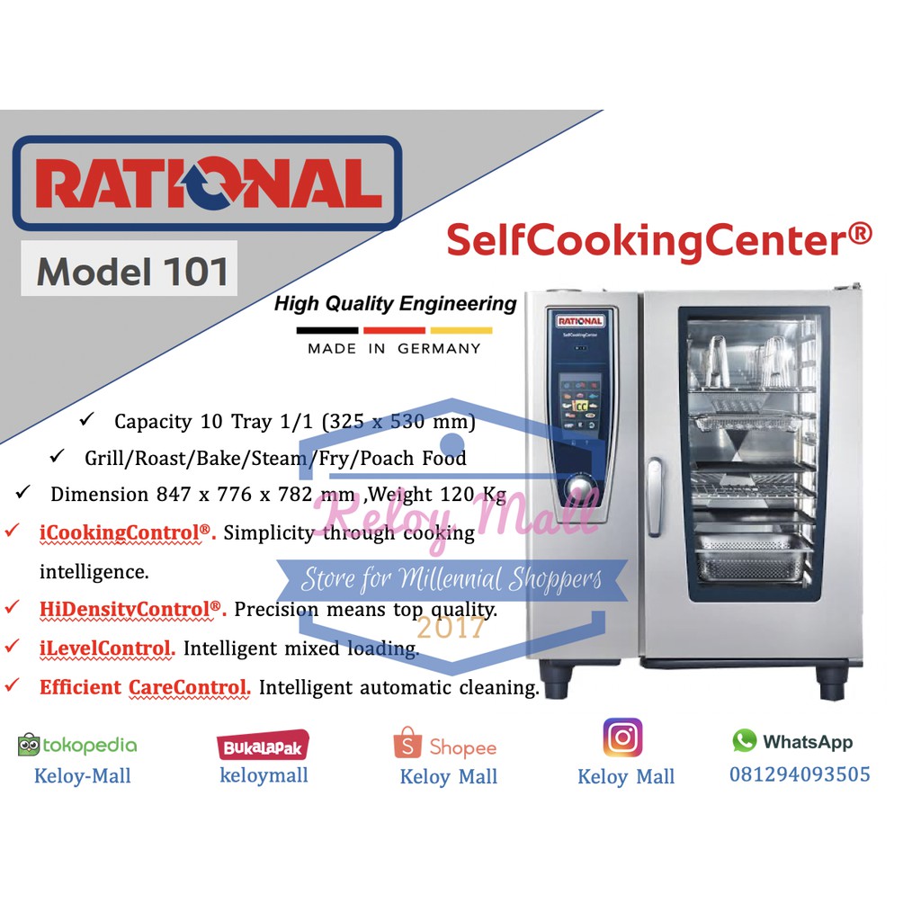 Combi Oven Gas RATIONAL 10 Tray Digital Touchscreen SCC