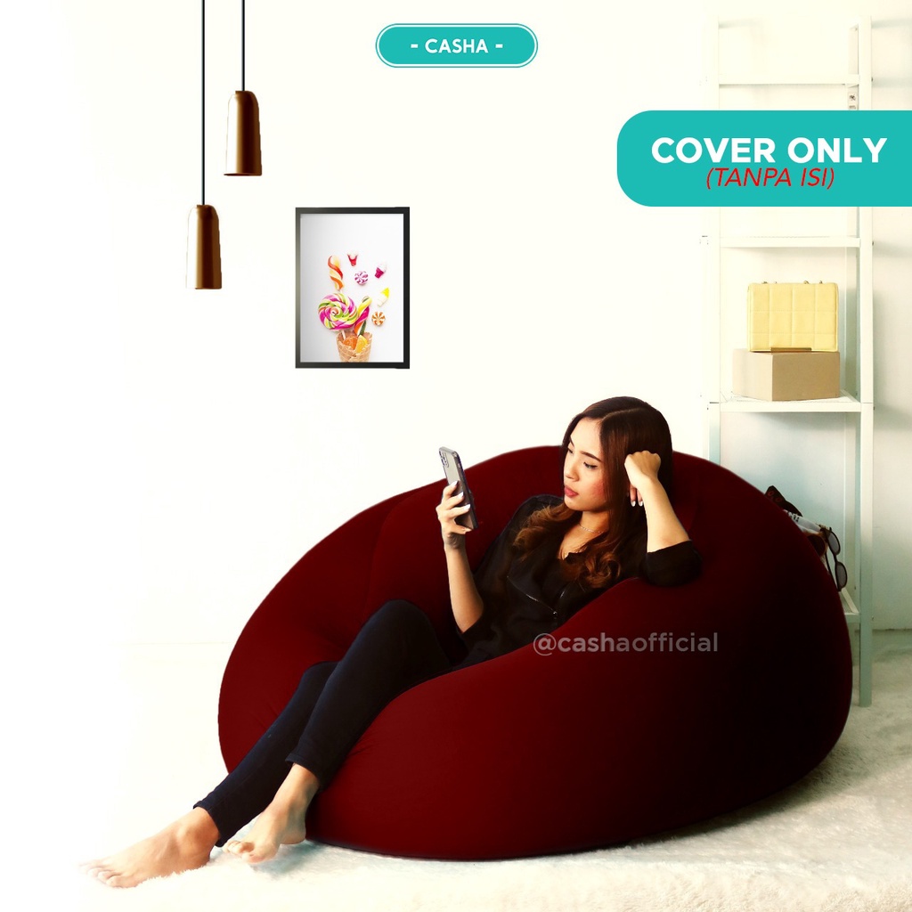 Jual Cover Only Casha Bean Bag Gummy Xl Bahan Polyester Stretch Tanpa