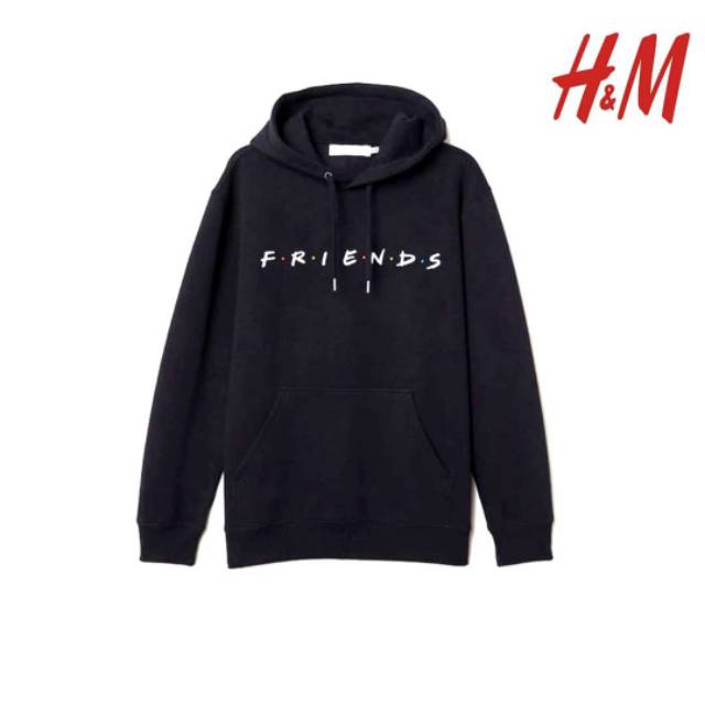 

H&M FRIENDS BLACK HOODIE ORIGINAL FULL LABEL TAG WASH + TAG PRICE