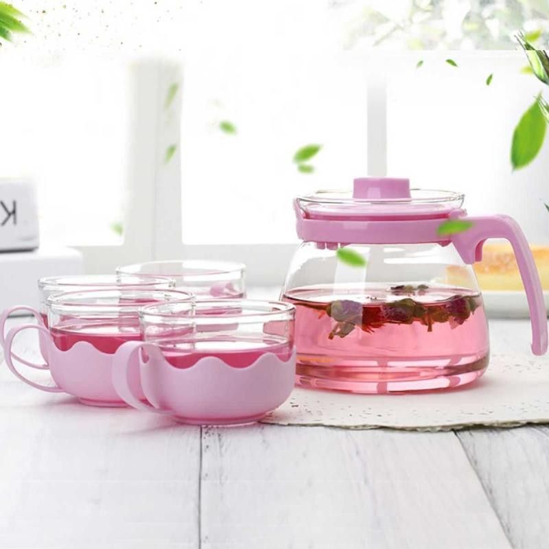 Tea Pot Set isi 1 Teko 4 Cangkir / Teko 4 in 1 Elegant