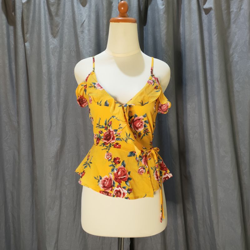 (Frugal Babes) H&M Yellow Summer Floral Tanktop