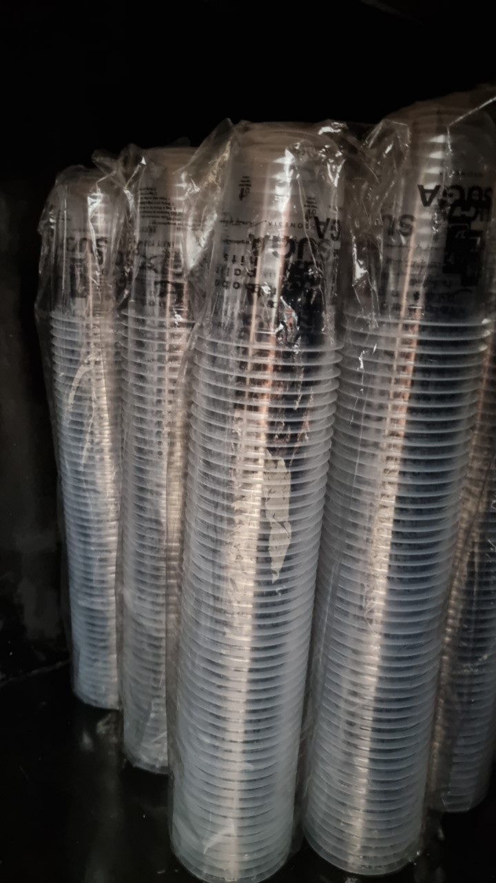 Sablon Gelas Cup Plastik Oval 16oz Ketebalan 9 Gram Minimal Order 1000 Pcs