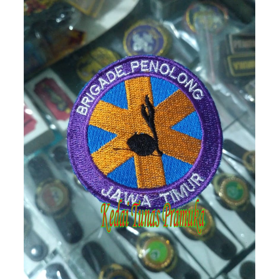 Badge BP Brigade Penolong Bordir Patch Bet Logo BP Brigade Penolong Jawa Timur Bordir