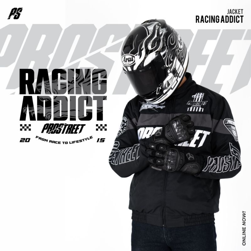 Jacket Motor Prostreet Racing Addict BLACK
