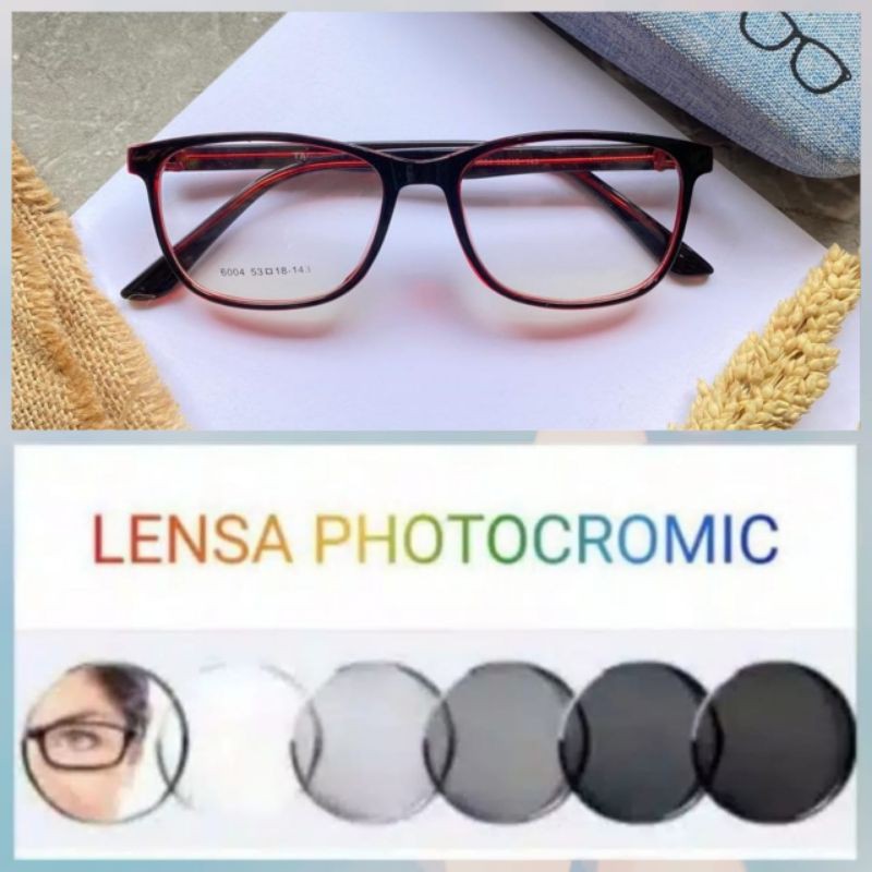 gratis lensa minus atau plus.. frame kacamata 6004