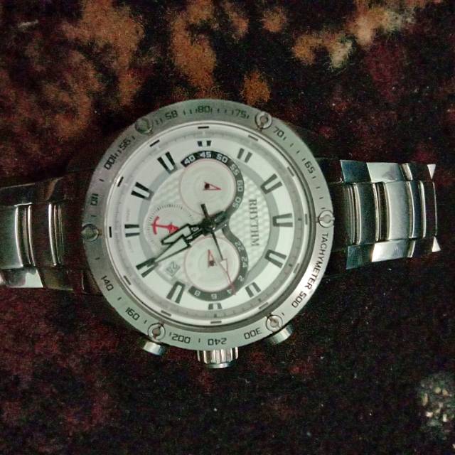 Rhythm S1410S 01 - Jam Tangan Pria - Stainless - Silver White