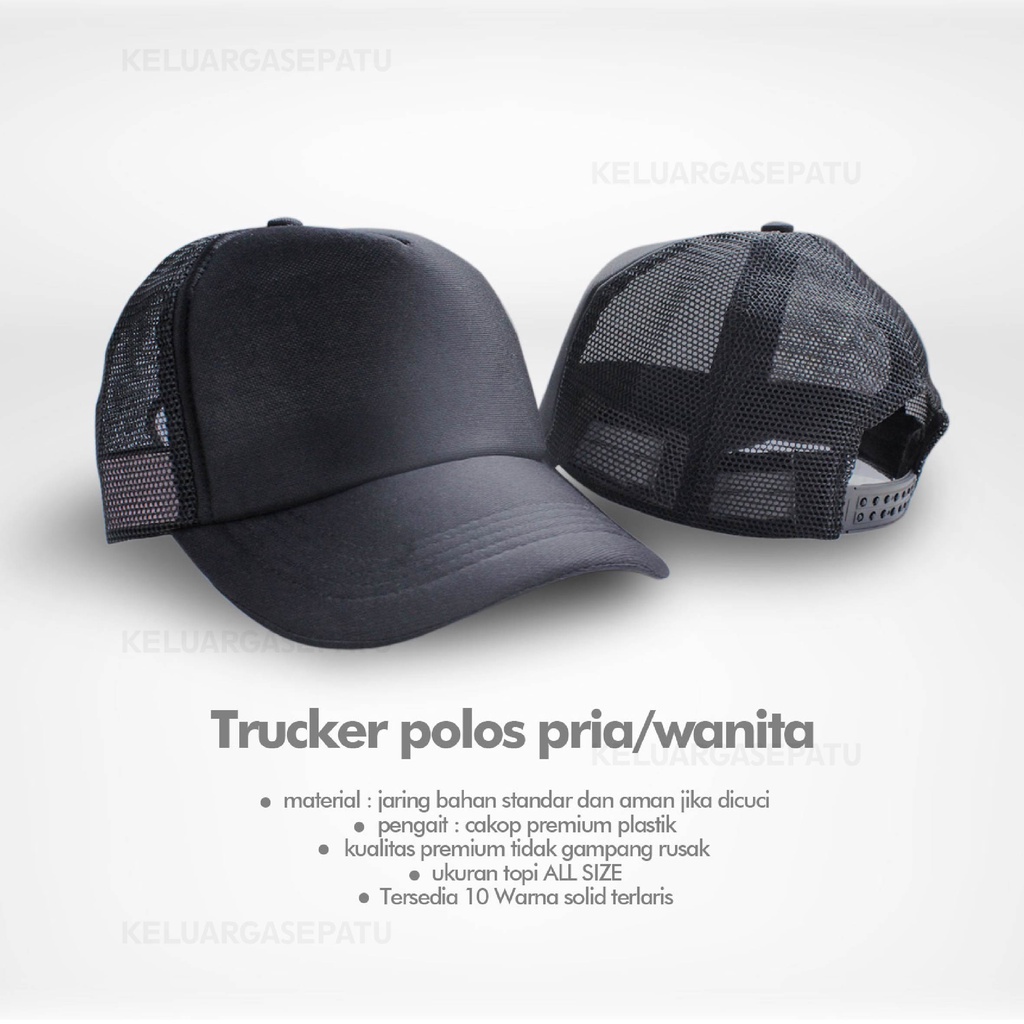 TOPI TRUCKER / TOPI BASEBALL / TOPI POLOS TOPI JALA TOPI MURAH TOPI JARING TOPI DEWASA daily sport