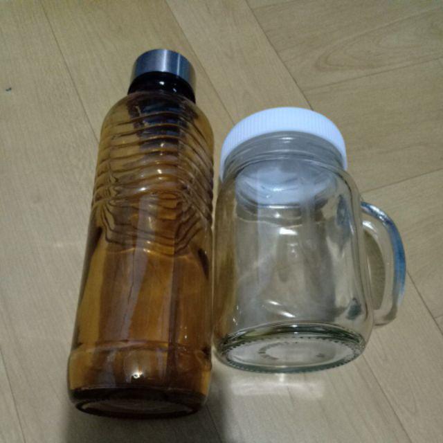 Bloom Glass Tumbler 500 Ml | Botol Minum Kaca | Glass Coffee Bottle | Botol Kopi Cantik