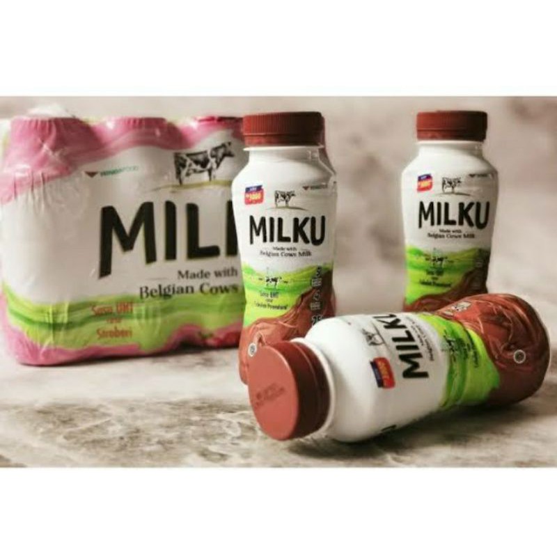 

MILKU Susu UHT Susu Siap Minum Premium 200 ML (1pack isi 12botol)