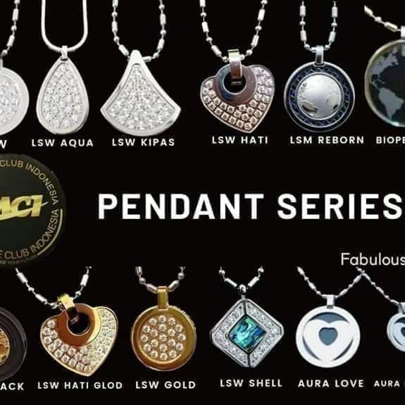 {BAYAR DITEMPAT}, Kalung Kesehatan Pria Wanita Pendant Gratis Box dan Sertifikat/Kalung Quantum Pendant