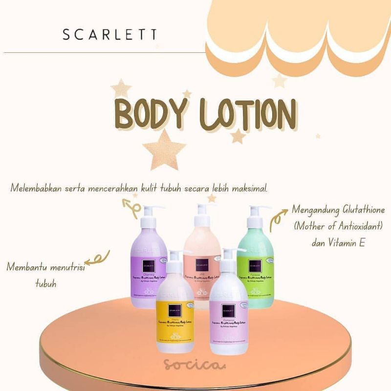 BODY LOTION SCARLET 100% ORIGINAL BY FELICYA ANGELISTA , BODY LOTION CHARMING, SERUM GLOWTENING SCAR