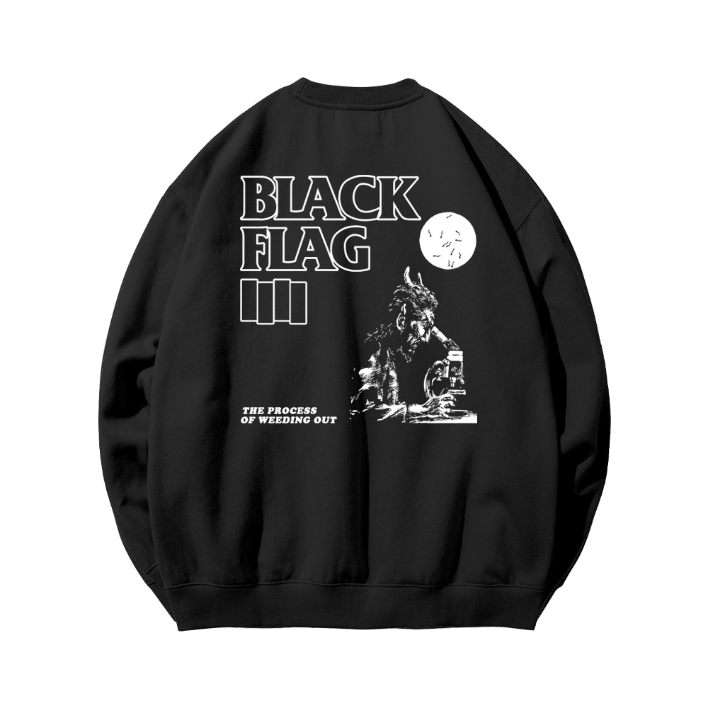 CREWNECK BAND BLACK FLAG | SWEATER DISTRO MUSIK PUNK ROCK | SWEATSHIRT PRIA WANITA BAHAN KATUN TEBAL