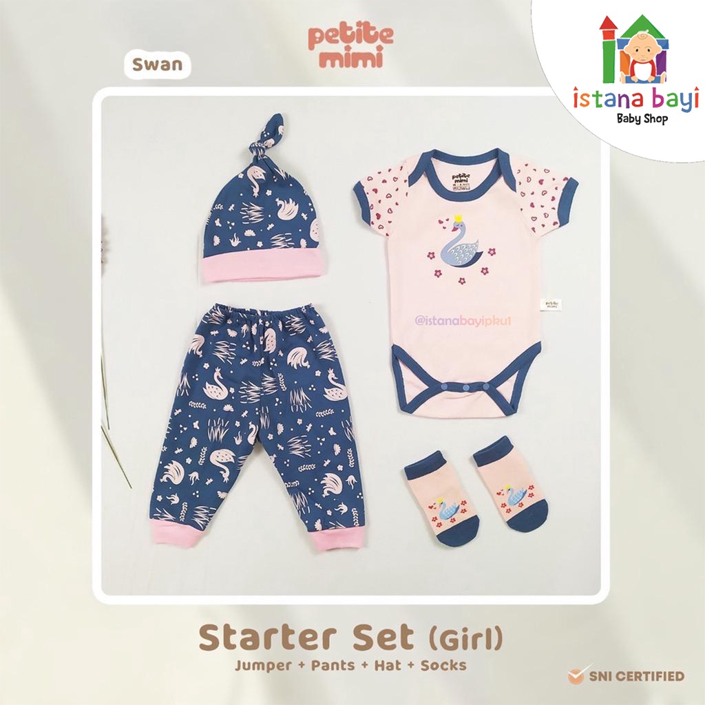 Petite Mimi Starter Set 4in1 - Setelan Set Bayi/Baby set