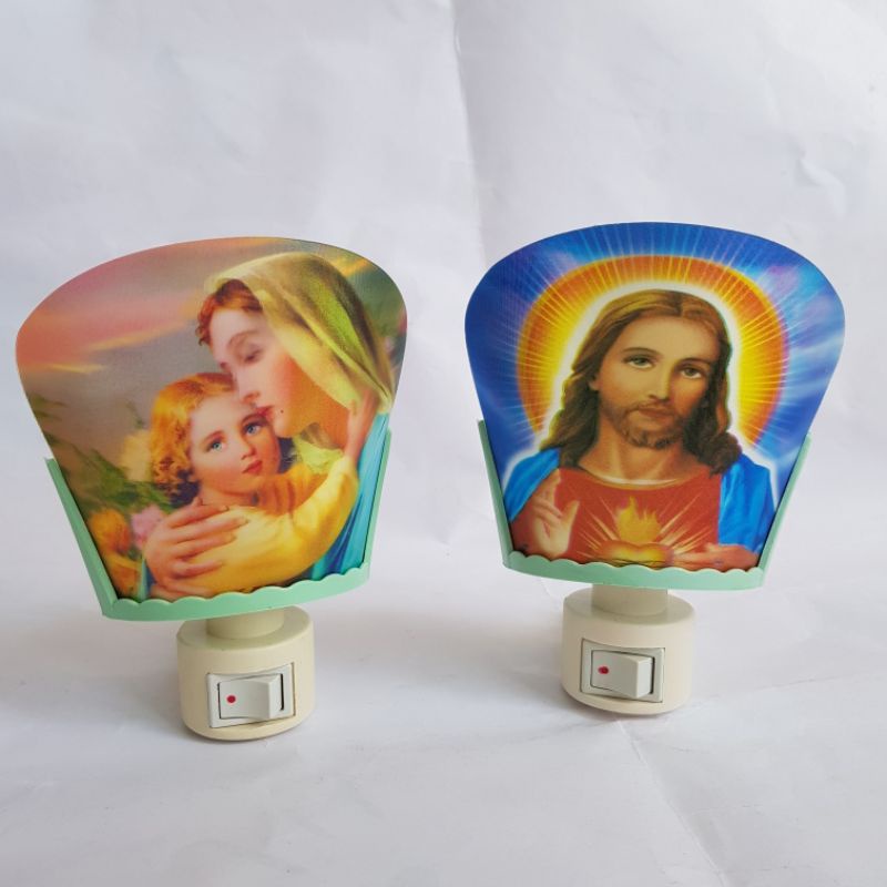 Lampu tidur gambar Yesus Maria