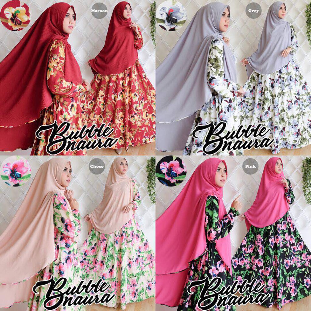 Gamis Syari Zalacha Bubble Naura