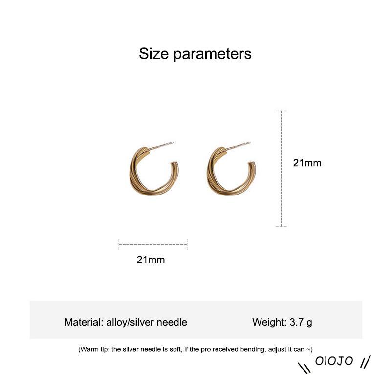 Anting Bentuk Geometris Bahan Logam Untuk Wanita ol2