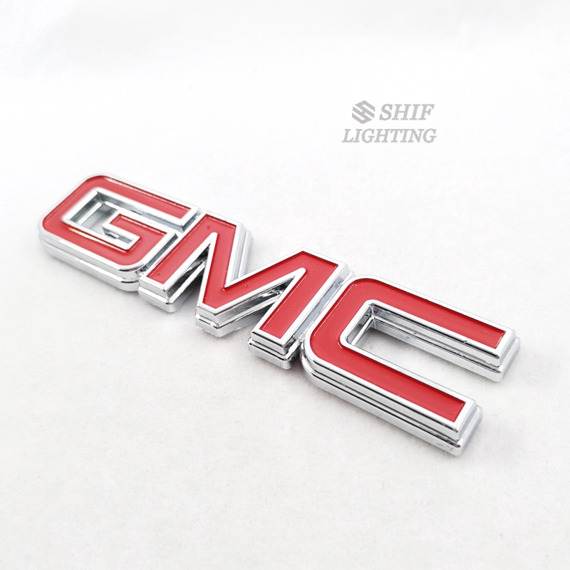 1Pc Stiker Emblem / Badge Motif Logo GMC Bahan ABS untuk Dekorasi Mobil GMC