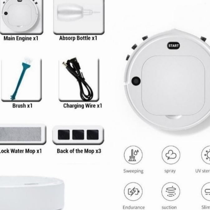 Jallen Gabor Robot Vacum Cleaner Dan Pel Vacuum Sapu Otomatis