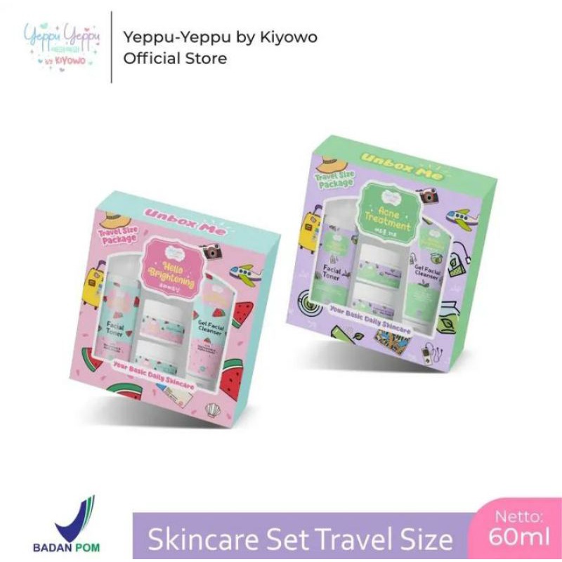READY SIAP KIRIM‼️Yeppu- Yeppu By Kiyowo Skincare Travel Size Package BPOM